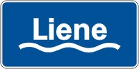 Gewässer-Schild: Liene